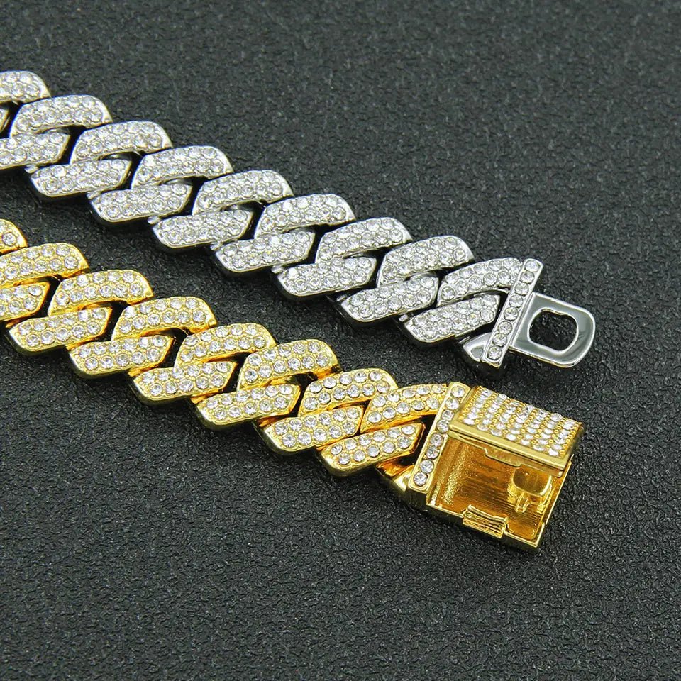Iced Prong Bracelet - White Gold - Vercetti