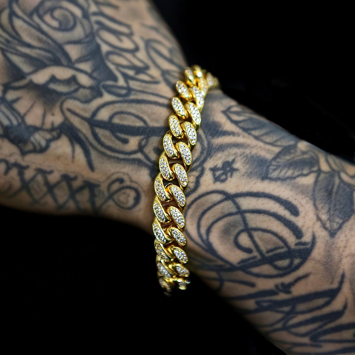 20MM Iced Cuban Bracelet - Gold - Vercetti