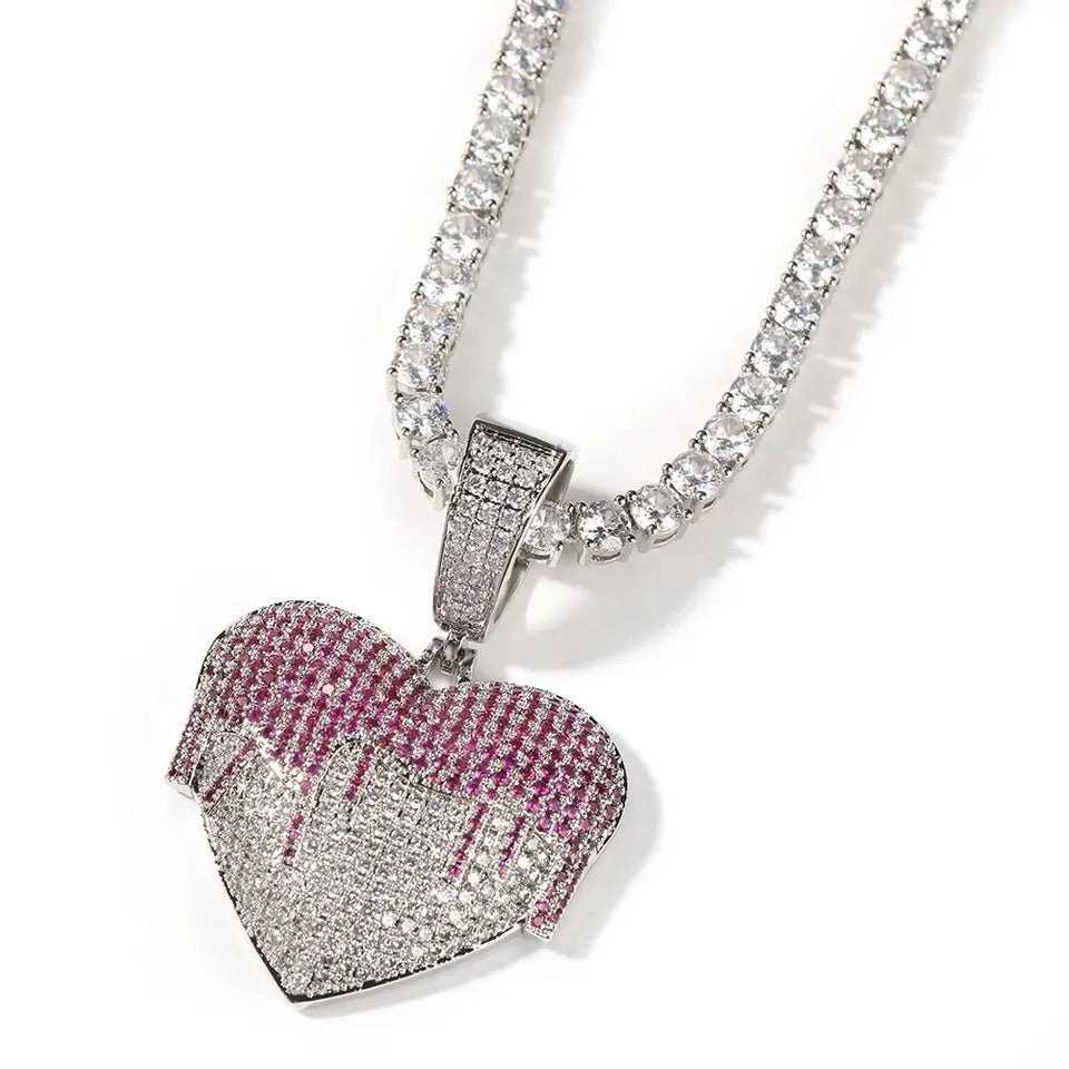 Candy Heart Pendant - White Gold - Vercetti