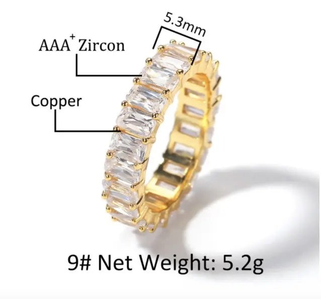 Eternity Band Ring - White Gold - Vercetti