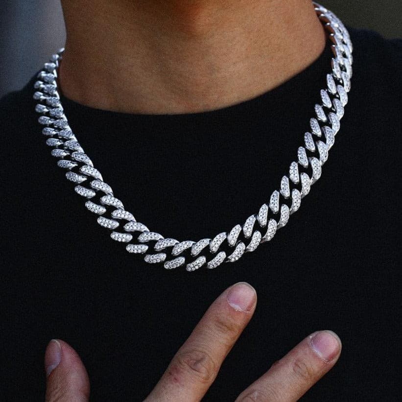 Iced Cuban Chain - White Gold - Vercetti