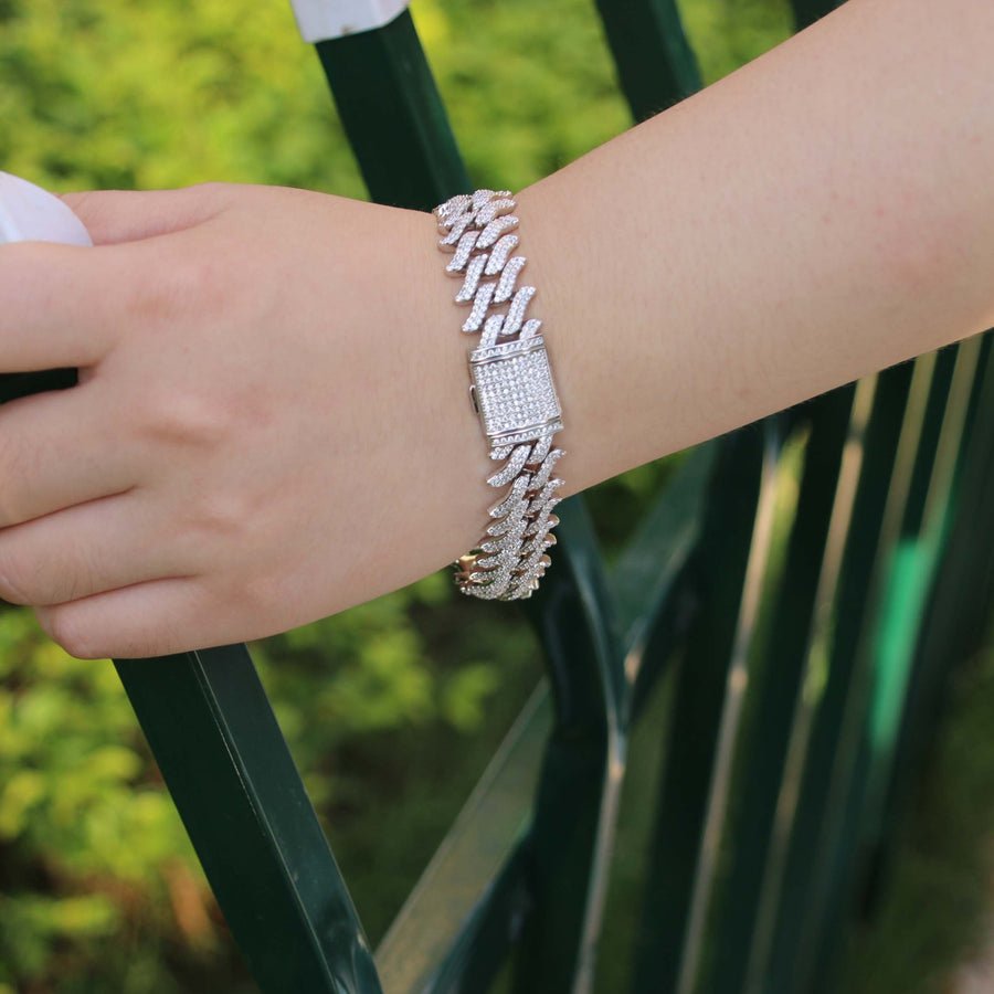 15mm Spike Diamond Bracelet - Vercetti
