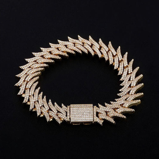 Spike Diamond Bracelet - Gold - Vercetti